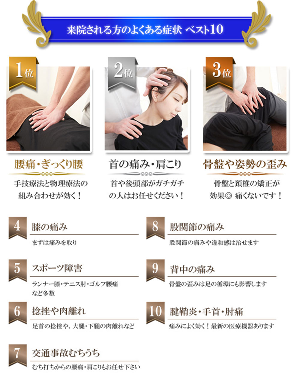 よくある症状ベスト10